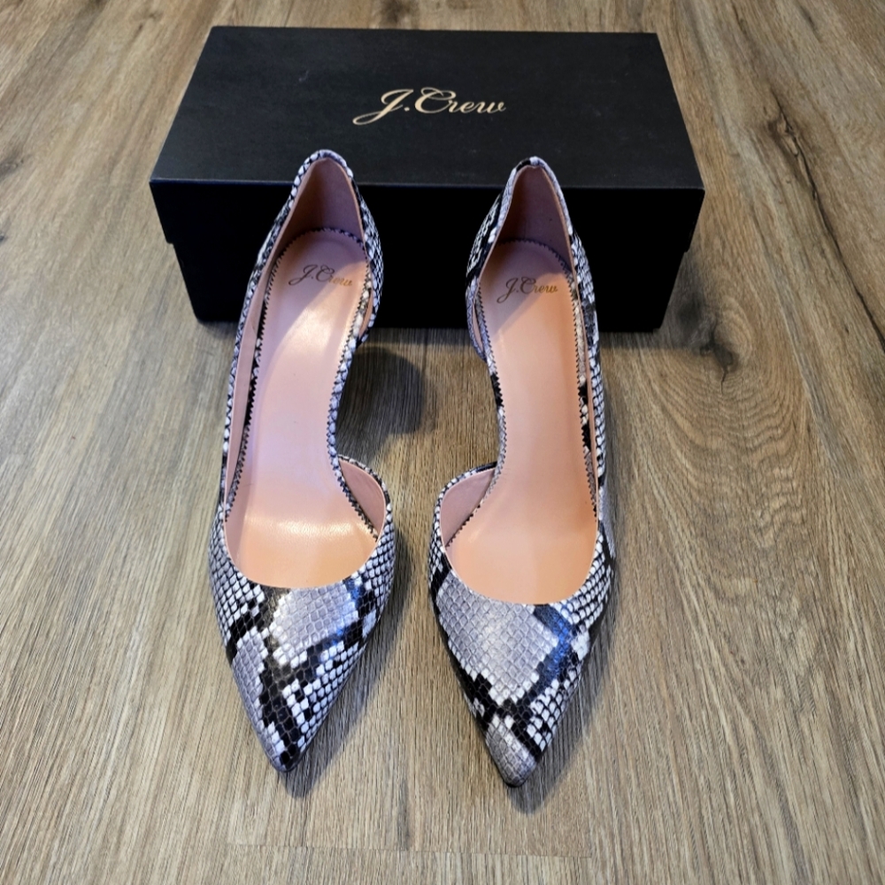 J. Crew 65mm Colette Pump in Snake, size 11